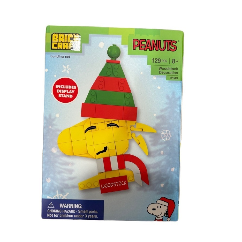 Peanuts Woodstock Festive Building Set Brick Craft NEW Bird Christmas